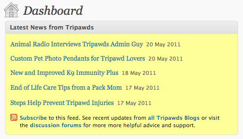 tripawds featured blogs recent posts dashboard feed