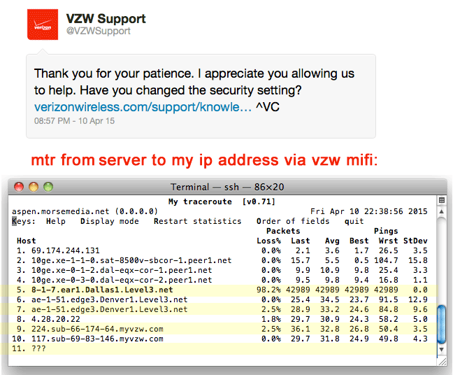 @vzwsuppor tech support request reply
